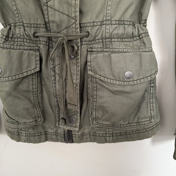 Hollister Womens Y2K Army Utility Jacket Size M Bella Swan Military Olive Green - Picture 5 of 14